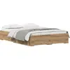 vidaXL Cadre de lit Chêne artisanal 135 x 190 cm Bois d'ingénierie