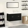 vidaXL Ensemble de mobilier de salle de bain 3 pcs Chêne noir