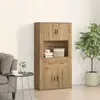 vidaXL Vidaxl Meuble Haut Chêne Artisan 80x33x150 Cm Bois D'ingénierie