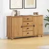 vidaXL Buffet avec tiroir ASKIM 133,5 x 40 x 79 cm Bois de pin massif