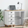 vidaXL Bureau d'écriture avec tiroir ASKIM Blanc 95 x 40 x 75 cm