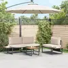 vidaXL Table Basse De Jardin Vidaxl Marron 55x55x35 Cm Dpc Et Acier