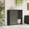 vidaXL Vidaxl Armoire De Rangement Noir 100x36x102 Cm Rotin