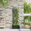 vidaXL Jardinière Vidaxl Avec Treillis Noir 40x40x125,5 Cm