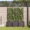 vidaXL - Tuin - Plantpot - 3 - pcs - Bruin - Staal