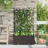 vidaXL Jardinière Vidaxl Avec Treillis 2 Pcs Marron 80x40x143 Cm