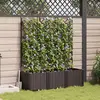 vidaXL Jardinière Vidaxl Avec Treillis 3 Pcs Marron 120x40x143 Cm