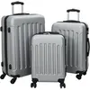 vidaXL Ensemble de valises 3 pcs coque dure argent 20'' 24'' 28'' ABS