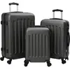 vidaXL Set de valises 3 pcs rigide gris foncé 20'' 24'' 28'' ABS