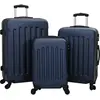 vidaXL Ensemble de valises 3 pcs rigides bleu marine 20  24  28  ABS