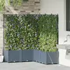 vidaXL - Tuin - Plantpot - 5 - pcs - Licht - Grijs - Staal