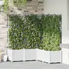 vidaXL Bac de jardin vidaXL avec treillis 5 pcs Blanc 120x120x143 cm