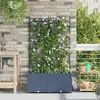 vidaXL Jardinières Vidaxl Avec Système D'irrigation 2 Pcs Gris