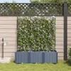 vidaXL Bacs de jardin vidaXL avec système d'irrigation 3 pcs Gris