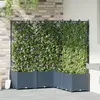vidaXL Jardinière Vidaxl Avec Treillis 5 Pcs Gris 120x120x143 Cm