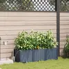 vidaXL Jardinières Vidaxl Avec Système D'irrigation 3 Pcs Gris