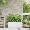 vidaXL Jardinières Vidaxl Avec Système D'irrigation D'eau 2 Pcs Blanc