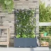 vidaXL Jardinier Vidaxl Avec Treillis 2 Pcs Gris Clair 80x40x143 Cm