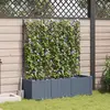 vidaXL Jardinière Vidaxl Avec Treillis 3 Pcs Gris Clair 120x40x143 Cm