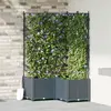 vidaXL Jardinière vidaXL avec trellis 3 pcs Gris clair 80x80x143 cm