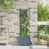 vidaXL Jardinière Vidaxl Avec Treillis Gris Clair 40x40x143 Cm