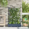 vidaXL Jardinière Avec Treillis Vidaxl 2 Pcs Gris 80x40x125,5 Cm