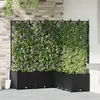 vidaXL Jardinière avec treillis vidaXL 5 pcs Noir 120x120x143 cm