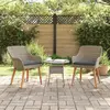 vidaXL Vidaxl -Chaises De Jardin Avec Coussins 2 Pcs Noir Poly Rattan