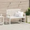 vidaXL Vidaxl Banc De Jardin Blanc 120 Cm Hdpe