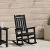 vidaXL Chaise Berçante de Jardin Noire 70x92x108 cm HDPE