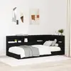 vidaXL Tête de lit de rangement avec étagère Chêne noir 90 cm Melamine