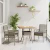 vidaXL Ensemble de salle à manger pour jardin 3 pcs Gris polyrotin