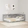 vidaXL Tête de lit de rangement Gris béton 120 cm Bois d'ingénierie