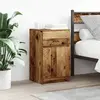 vidaXL Table de chevet vieux bois 39x35x65 cm bois d’ingénierie