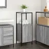 vidaXL Meuble de salle de bain avec étagères sonoma gris 36x35x95 cm
