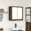 vidaXL Armoire murale de salle de bain miroir chêne fumé 60x21x60 cm