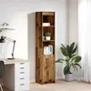 vidaXL Buffet haut 37,5x35x180 cm vieux bois bois d'ingénierie