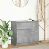 vidaXL Buffet avec tiroir gris béton 71x35x65 cm bois d'ingénierie