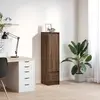 vidaXL Buffet haut chêne marron 29,5x34x119,5 cm bois d'ingénierie