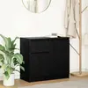 vidaXL Buffet avec tiroir chêne noir 71x35x65 cm bois d'ingénierie