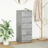 vidaXL Buffet avec tiroirs gris béton 37,5x35x99 cm bois d'ingénierie