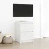 vidaXL Meuble TV blanc 40x35x54 cm bois d'ingénierie