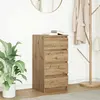 vidaXL Buffet chêne artisanal 37,5x35x76 cm bois d'ingénierie