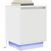 vidaXL Table de chevet avec lumières LED blanc 38x34x50 cm
