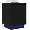 vidaXL Table de chevet avec lumières LED noir 38x34x50 cm