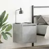 vidaXL Table de chevet murale gris béton 38x34x40 cm