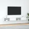 vidaXL Meubles TV 2 pcs blanc 100x31x25,5 cm bois d'ingénierie