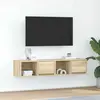 vidaXL Meubles TV 2 pcs chêne sonoma 60x31x25,5 cm bois d'ingénierie