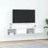 vidaXL Meubles TV 2 pcs blanc 80x31x25,5 cm bois d'ingénierie