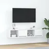 vidaXL Meubles TV 2 pcs blanc 60x31x25,5 cm bois d'ingénierie